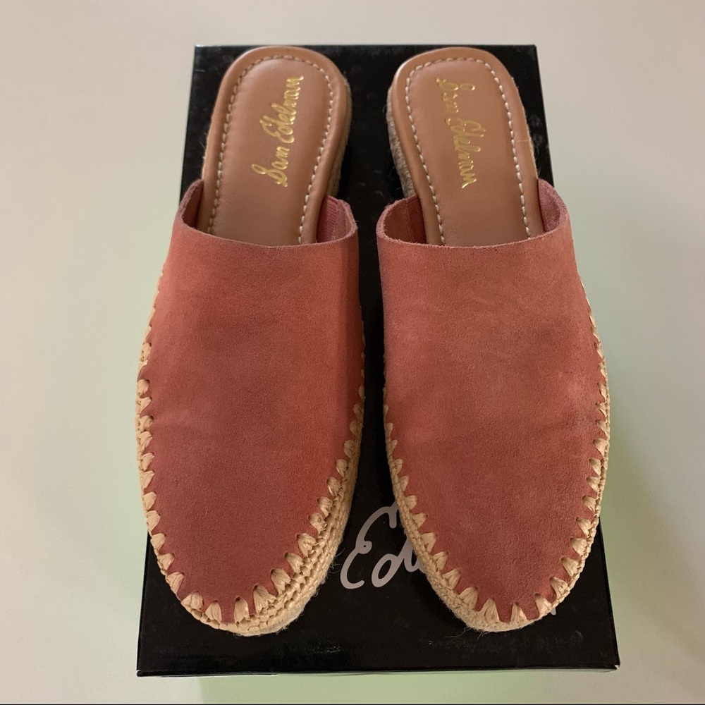 Sam Edelman Women’s Size 8 Austin Rose Suede Espadrille Mules - Picture 2 of 8